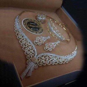 American Diamond White stone Necklace set