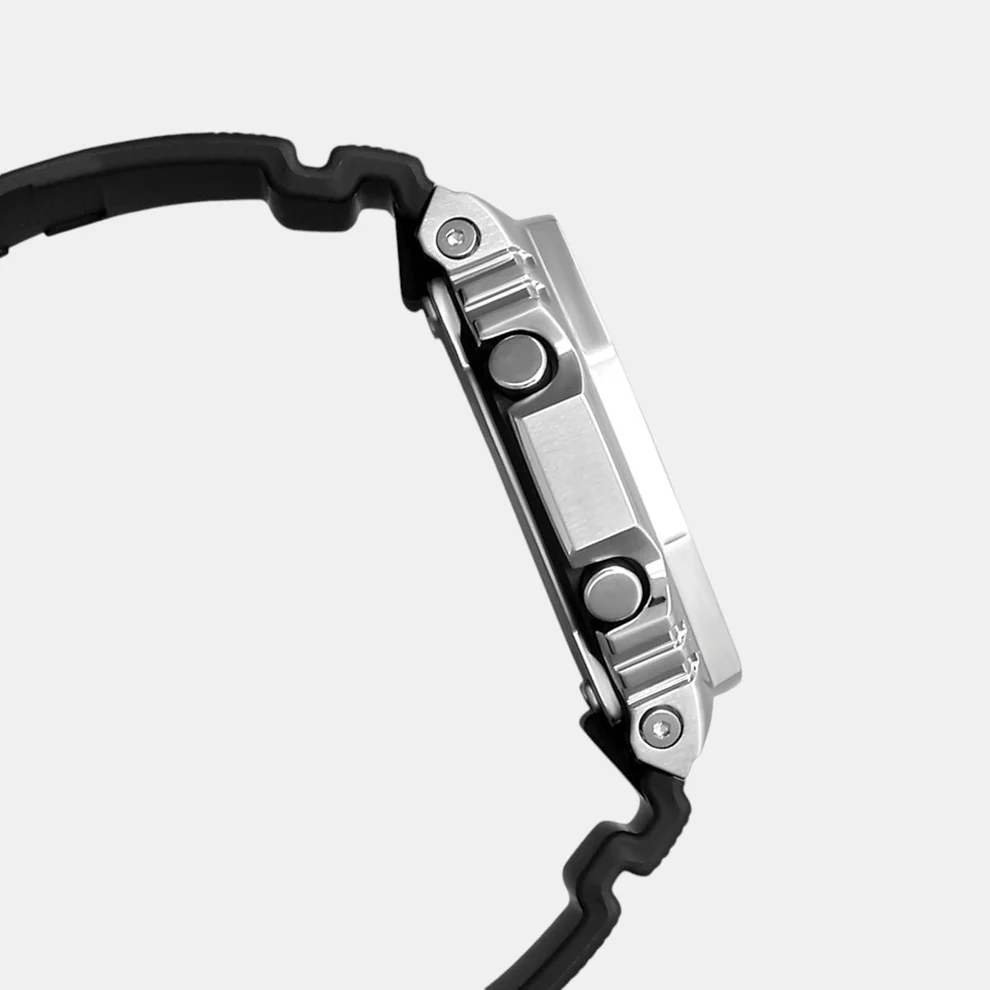 G-SHOCK Silver Dial Black Resin Strap Analog-Digital Watch - For Men G1159 (GM-2100-1ADR) - Image 5
