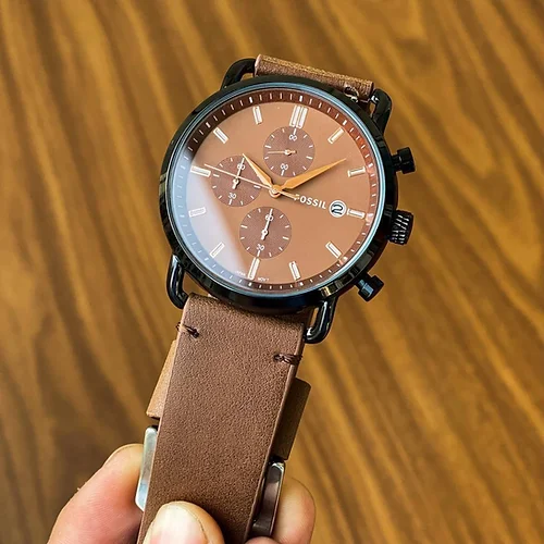 Fossil Brown Dial Leather Belt Analog For Men's Watch - Image 3