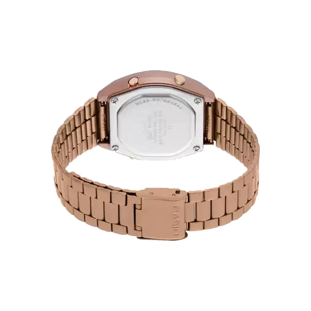 Casio Rose Gold Dial Metal Belt Unisex Watch - Image 2