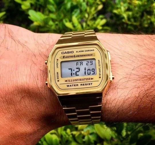 Casio Gold Metal Belt Unisex Watch - Image 3