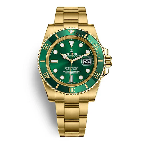 Rolex Submarine Automatic Golden Green Dial Metal Men's Watch - Image 2